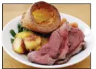  ??  ?? Wedding menu: Roast beef