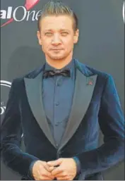  ?? PHOTO: VALERIE MACON/AFP ?? Jeremy Renner plays Hawkeye in the Avengers franchise