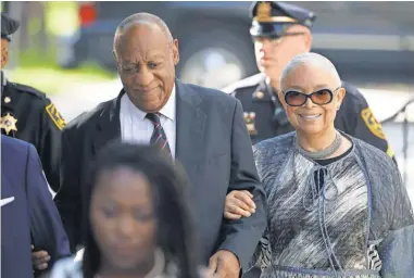  ?? MATT ROURKE, AP ?? Bill Cosby arrives Monday for Day 6 of his sexual assault trial with his wife, Camille, at the courthouse in Norristown, Pa.