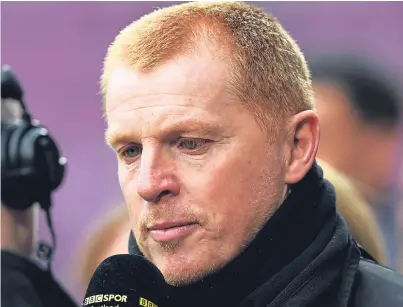  ?? Picture: SNS. ?? Neil Lennon gave Hibs players and fans much to ponder after the defeat by Hearts.