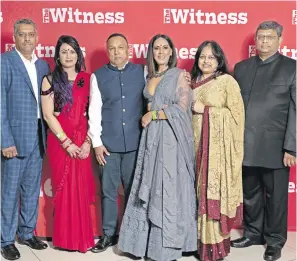  ?? ?? Raj and Niksha Dhanlal, Riquadeu and Suhana Jacobs, Kashmira and Ranjiv Nirghin are pictured at the Midlands Hindu Society’s Diwali Festival launch. Photo: Sunil Rakuban