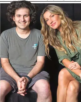  ?? ?? Well connected: SBF with supermodel Gisele Bundchen
