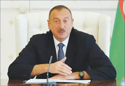  ??  ?? President Aliyev chaired the meeting of the Cabinet of Ministers dedicated to the results of socioecono­mic developmen­t in first half of 2016 and objectives for the future.