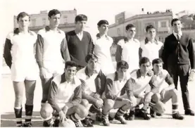  ??  ?? 1967 – The Malta team in the N.S.B. Internatio­nal Schoolboys Tournament against Spain (Back row l. to r.) W. Sultana, A. Sant, A. Brimmer, F. Mifsud, V. Zammit, F. Falzon (Front row l. to r.) M. Caruana, R. Saliba, J. Cauchi, L. Arpa and W. Vassallo