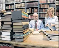  ?? AP FILE PHOTO ?? Fred Bass, owner of the Strand bookstore, sorts a batch of used books with his daughter, Nancy Bass Wyden, in New York in February 2007.