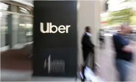  ??  ?? An Uber logo is seen outside the company’s headquarte­rs in San Francisco, California. Uber’s once-robust revenue growth has flattened and losses have ballooned. Photograph: Josh Edelson/AFP/Getty Images