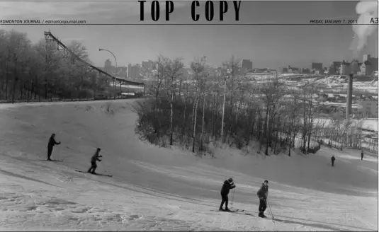  ?? SUPPLIED ?? Skiers make their way down the Edmonton Ski Club slopes in 1963.