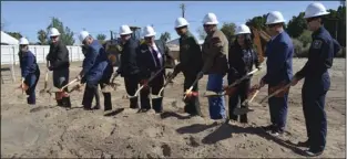  ?? JULIO MORALES PHOTO ?? County officials break ground on Tuesday on the $3.8 million Winterhave­n public safety facility along with representa­tives from the contractor assigned to construct the building that will house personnel from the Sheriff’s Office and Fire Department.