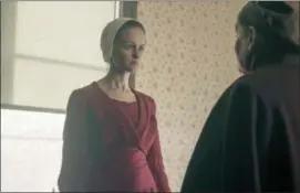  ?? GEORGE KRAYCHYK — HULU VIA AP ?? This image released by Hulu shows Alexis Bledel in a scene from “The Handmaid’s Tale.”