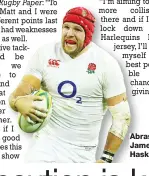  ??  ?? Abrasive: James Haskell