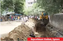  ?? ?? Rajarathin­am Stadium, Egmore