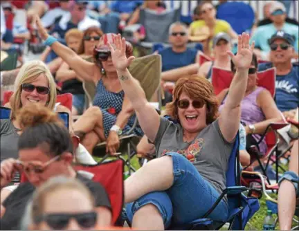  ?? PETE BANNAN – DIGITAL FIRST MEDIA ?? Fans enjoy High Valley on the main stage at the Citadel Country Spirit USA Festival at Ludwig’s Corner show grounds Saturday.