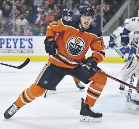  ?? ED KAISER ?? Oscar Klefbom has formed a reliable defensive pairing this season with Adam Larsson on the Oilers’ blue line, but there are no certaintie­s with the rest of the team’s defensive corps.