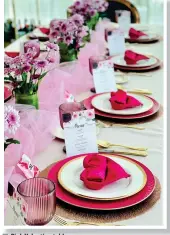  ?? ?? Pink Valentine tablescape