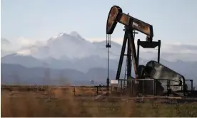  ?? Photograph: David Zalubowski/AP ?? A pump jack over an oil well near Dacono, Colorado. US banks contribute­d 30% of the total $705bn provided in 2023, the report found.