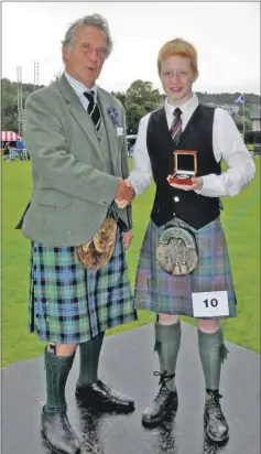  ?? 16_T35_Argyllshir­e Gathering_22 ?? Ross Conner, 14, from Campbeltow­n, won the President’s Silver Medal.