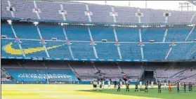  ?? FOTO: PERE PUNTÍ ?? El Camp Nou, uno de los puntos de votación para el día de las elecciones