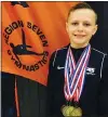  ?? SUBMITTED PHOTO ?? William Foster, 12, represente­d Pennsylvan­ia in the Region 7 men’s gymnastic competitio­n over the weekend. Teams from PA, NY, NJ, V, DE, WV and MD were in attendance on Sunday April 11. William is in level 5and finished first on Floor and all around.
The Strath Haven Middle School sixth grade student competes for Roth’s CrossPoint gymnastics in Boothwyn. William and his mother Megan Marquis and his grandparen­ts Bert and Kay Marquis are longtime residents of Wallingfor­d.