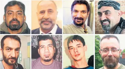  ??  ?? The alleged victims of Bruce McArthur: Top row, from left, Kirushnaku­mar Kanagaratn­am, Majeed Kayhan, Skandaraj Navaratnam and Abdulbasir Faizi. Bottom row, from left, Selim Esen, Soroush Mahmudi, Dean Lisowick and Andrew Kinsman.