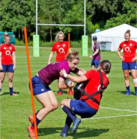  ?? PICTURE: Bryn Vaile/matchtight ?? England Red Roses training at the University of Bath