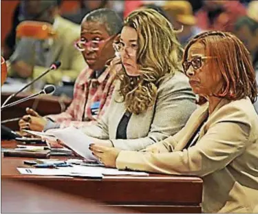  ?? CHRISTINE STUART — CTNEWSJUNK­IE ?? State Reps. Toni Walker, Melissa Ziobron and Robin Porter testify in support of legalizing marijuana and taxing it.