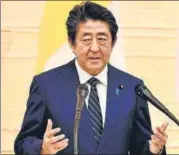  ?? AFP FILE ?? Japan’s Prime Minister Shinzo Abe. Japanese and Indian foreign and defence ministers hold their first joint meeting in a so-called ‘two plus two’ format this weekend.