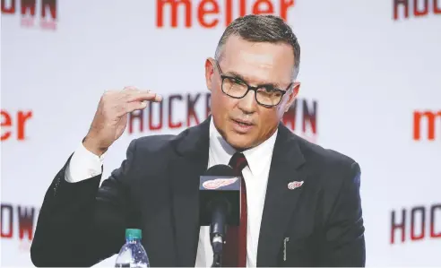  ?? CARLOS OSORIO / THE ASSOCIATED PRESS FILES ?? With the NHL planning its 2020 draft for June, Red Wings’ GM Steve Yzerman could hit the jackpot and land a top-two pick, Michael Traikos writes.