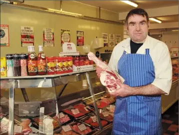  ??  ?? Terry Redmond butchers, John Street, Gorey master butcher and proprietor, Alan Redmond.