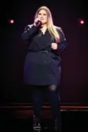  ?? FOTO VTM ?? De opnames van de Blind Auditions dateren van meer dan een jaar geleden toen Alessia nog 35 kilo meer woog.