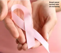  ??  ?? Breast cancer survival rates are increasing