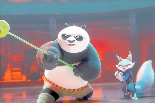  ?? CONTRIBUTE­D ?? Jack Black returns to his role as Po, the world’s most unlikely Kung Fu master in ‘Kung Fu Panda 4’, from DreamWorks Animation.