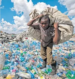  ??  ?? Almost 80% of the 6.3 billion tonnes of material created globally ends up as litter or in landfill.