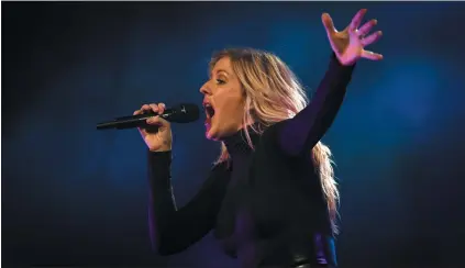  ?? NHAT V. MEYER — BANG ARCHIVES ?? In this 2016file photo, Ellie Goulding performs during her “Delirium World Tour” at the SAP Center in San Jose.