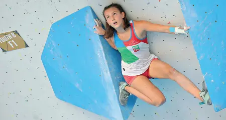  ??  ?? Astro nascente Alessia Mabboni è uno dei talenti dell’arrampicat­a italiana e mondiale