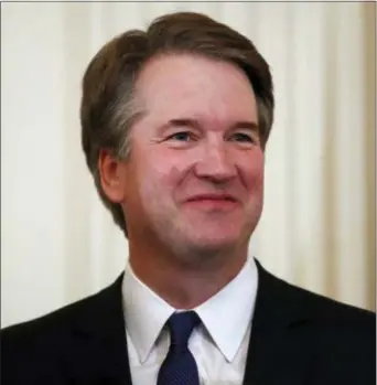  ?? ALEX BRANDON — THE ASSOCIATED PRESS FILE ?? In this file photo, Judge Brett Kavanaugh, President Donald Trump’s Supreme Court nominee stands in the East Room of the White House in Washington.