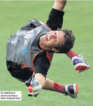  ??  ?? BJ Watling in action during a New Zealand test