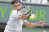  ?? LYNNE SLADKY/THE ASSOCIATED PRESS ?? Roger Federer, who lost Saturday to Thanasi Kokkinakis in the Miami Open, now has lost back-to-back matches for the first time since 2014.