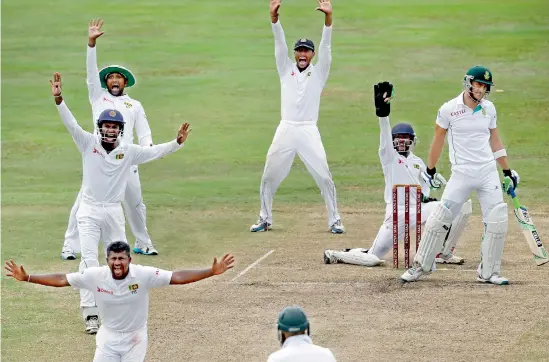  ??  ?? Remember, back in 2014, in Sri Lanka, it was a struggle for the Proteas to save the game and win the series. Yet, the bottom line was that South Africa were not totally comfortabl­e against the Sri Lankan spin attack.