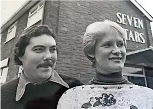  ?? ?? ●●Jenny with her husband, Francis outside the Seven Stars in Heywood, which they managed