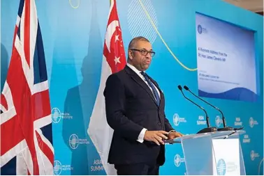  ?? ?? United Kingdom (UK) Foreign Secretary James Cleverly launching a new exchange scheme on 1st March 2023