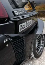  ??  ?? From top: badge denotes some of the spec blended into the Bradleys’ R5, including Tour de Corse front bumper; intricate slats are a weak spot cured, and among the trickiest SCAN HD has had to re-engineer