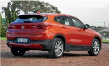  ??  ?? The X2 is essentiall­y a coupe version of the X1 SUV. It’s bigger than it looks.