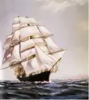  ??  ?? The Cutty Sark tea clipper under full sail off China (see A History of Sailing in 100 Objects).