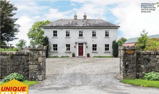  ??  ?? Old Kilcarty spans almost 2,700 sq ft, nearly twice the size of an average family home