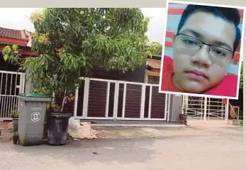  ??  ?? RUMAH mangsa yang terkena renjatan elektrik daripada telefon bimbit yang sedang dicas. Gambar kecil, Syamirul Armizie.