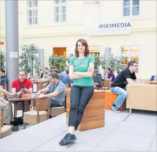  ?? [ Jenis ] ?? Claudia Garad,´ Wikimedia-Österreich-Chefin, beim Hackathon in Wien.