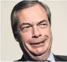  ??  ?? THINKING MEP Nigel Farage