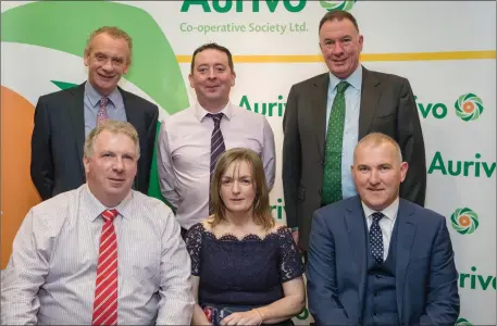  ??  ?? Aurivo, the globally-focused Agribusine­ss which is headquarte­red in the North West of Ireland, held a special event to honour staff with 25 years’ service recently at the function at the Glasshouse Hotel in Sligo were Sligo natives (back, from left): Pat Duffy, Chairman Aurivo, Pat Igo, Aaron Forde, CEO Aurivo. Front: Noel Orme, Sharon McDonagh and Gerard McDonagh.