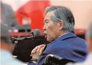  ?? REUTERS ?? Fujimori, en una comparecen­cia judicial en 2018