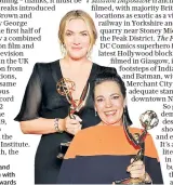  ??  ?? Kate Winslet and Olivia Colman with their Emmy awards